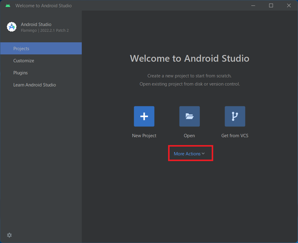 エミュレータ起動画面1