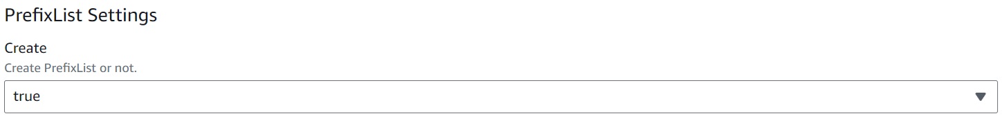 プレフィックスリスト